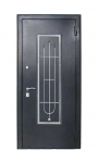 Сейф-дверь «Пики» с металлической отделкой